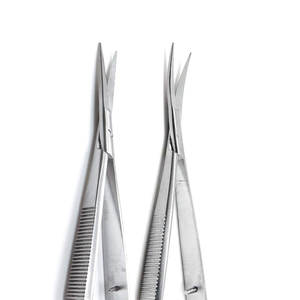 Ciseaux à suture Micro Castroviejo Yasargil, pointus, incurvés vers le haut, en acier inoxydable, ensemble d'instruments micro-chirurgicaux certifiés CE - Product Image 4