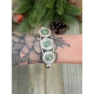 Navajo Made Royston Turquoise <b>Sterling</b> <b>Silver</b> <b>Cuff</b> <b>Bracelet</b> - Product Image 2