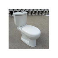 GREPL Nouveau Design WC Moderne en Céramique Blanche à Double Chasse, Deux Pièces, avec Fonction Lavage des Fesses, Fixation au Sol, Prix Usine