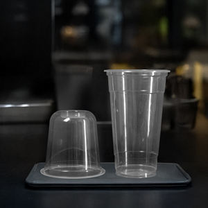 Quang Quan 95mm Vasos de plástico desechables Tamaños 16/20/24oz Material PET/PP transparente de una sola pared para servir bebidas frías Té de la leche - Product Image 6