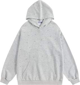 Sweat à capuche unisexe avec strass Sweat-shirt de luxe orné de diamants Pull streetwear décontracté à la mode pour hommes et femmes. - Product Image 1