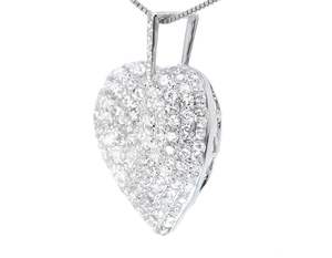 จี้รูปหัวใจสองชั้นขนาดใหญ่ประดับเพชรโมอิสสีขาวทรงเสน่ห์สร้อยคอเครื่องประดับฮิปฮอป - Product Image 4