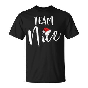 T-shirt natalizia Team Nice, abbigliamento coordinato per la famiglia per le vacanze - Product Image 1