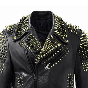 2025 nouvelle mode à la mode pas cher en cuir veste à clous haut de gamme nouveau Design vestes d'hiver à prix raisonnable - Product Image 3