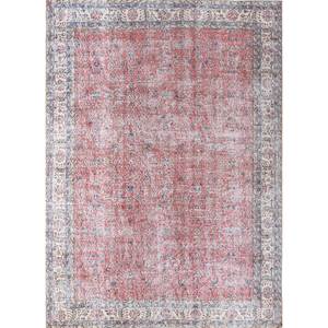 Alfombra de Lana Anudada a Mano de Gran Tamaño, Estilo Vintage, Pae-2893, Patrón Floral Rojo Naranja, para Sala de Estar, Pasillo, Rectangular, para Adolescentes - Product Image 1