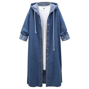 Veste d'hiver OEM à col montant 100% coton réversible en denim respirant pour hommes jeunes - Product Image 3