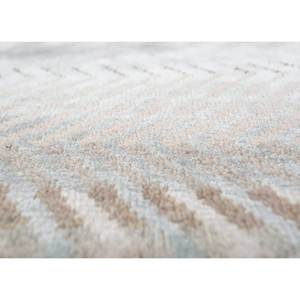 Alfombra Manchaha Azul de Lana y Seda de Bambú Anudada a Mano, Rectangular Grande con Diseño de Chevrons y Patchwork para el Hogar, Modelo Les-1951 para Pasillo - Product Image 3