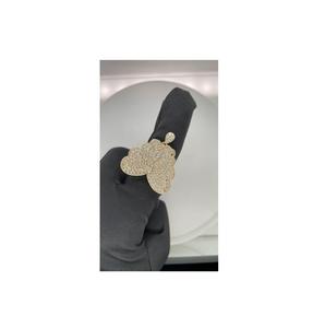 Meilleure qualité pleine de bague papillon en diamant naturel fabriquée en or jaune 14 carats disponible à bas prix bijoux de mode - Product Image 1