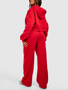 Nouveau design de haute qualité 100% coton respirant fermeture éclair femmes survêtements Streetwear personnalisé Gym & Jogging porter haut court survêtement - Product Image 2