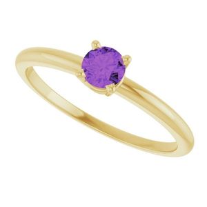 Stuller Youth Birthstone <b>Ring</b> 14KY <b>Crystal</b> <b>Ring</b> 19399:60025P Collection - Product Image 4