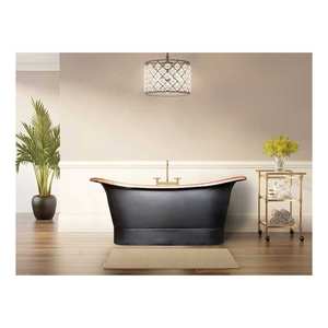 Vente chaude Moderne Autoportant Cuivre Baignoire Haute Qualité Trempage pour Salle De Bains Fabriqué Inde Prix Raisonnable Vintage - Product Image 1