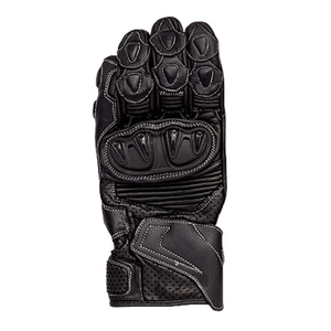 Unisex Genuine Leather Gauntlet Gloves for Motorbike Auto Racing Breathable Winter Knuckle Armoured Black White Riding - Product Image 5