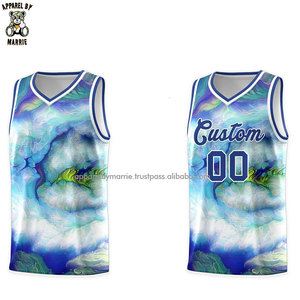 Ensemble de maillots de basket-ball personnalisés pour hommes, avec tissu respirant et impression de numéro de joueur, pour l'entraînement scolaire et les matchs de ligue - Product Image 4