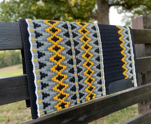 Couverture de selle Western Show Horse Design néo-zélandais Couverture de selle en laine faite à la main Top Tapis de selle en laine Taille - Product Image 4