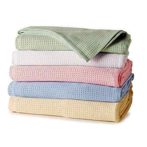 All Season Cotton <b>Waffle</b> <b>Blanket</b> Soft and Warm Feel Perfect for Home Bedroom or Travel Lightweight and Comfortable Use - Product Image 2