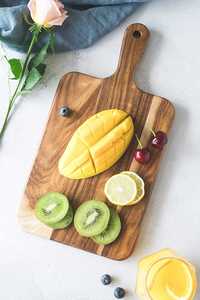 Tablas de Cortar de Queso Rectangulares Multifuncionales Profesionales de Madera de Acacia Gruesa al por Mayor, Utensilios de Cocina de Madera con Mango - Product Image 3