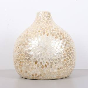 Jarrón Decorativo de Mosaico de Nácar Premium, Proveedor de Vietnam, OEM ODM, Decoración del Hogar, Florero, Elegante Artesanía de Concha Hecha a Mano - Product Image 1