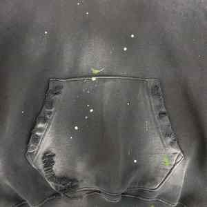 Sweat à capuche homme 100% coton polaire à manches longues pull doux col rond décontracté hiver chaud mode gym respirant streetwear top - Product Image 5