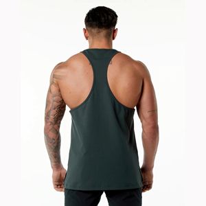 94% algodón 6% Spandex relajado sudor transpirable de corte bajo Neckline abierto Racerback verde cazador hombre ASOS Stringe - Product Image 2
