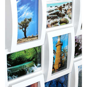 White Resin and Metal Photo <b>Frame</b> Collage for Home Decor - Product Image 3