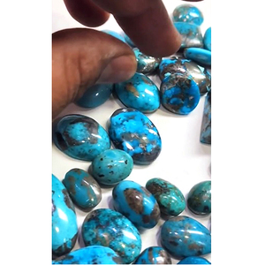 99 Pcs Natural Turquoise 13mm-38mm Oval Cabochon 1555 Cts Loose Gemstones Iroc Sales Custom Logo Option US$218 - Product Image 1