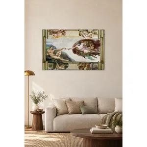 Fida Michelangelo La Création d'Adam, impression sur toile du plafond de la Chapelle Sistine - Product Image 2