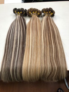 20 pouces I Tip Extensions de cheveux humains Meilleure qualité Couleur noire naturelle Vague droite douce Double trame Cheveux vierges bruts alignés 100% - Product Image 2