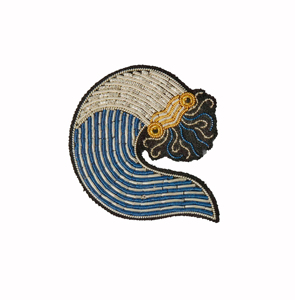 Broche de silla SAFARI bordado a mano y broche de moda con cuentas de alambre de lingotes - Product Image 6