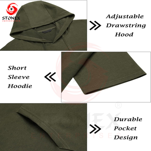 ชุดวอร์มกางเกงขาสั้นสำหรับผู้ชายชุดวอร์ม2ชิ้นชุดวอร์มสีพื้นชุดวอร์มเล่นกีฬาฤดูร้อน - Product Image 5