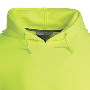 Sweat-shirt de travail à capuche haute visibilité jaune fluo avec bandes réfléchissantes pour travaux de construction et de voirie - Product Image 4