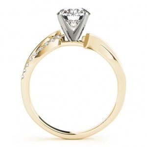 Anillo de Compromiso de Oro Rosa de 14K con Diamante Cultivado en Laboratorio, Diseño Trenzado, 0.59ct, Claridad VS1, Certificado IGI, Engaste de Puntas, Elegante y Estilizado - Product Image 2
