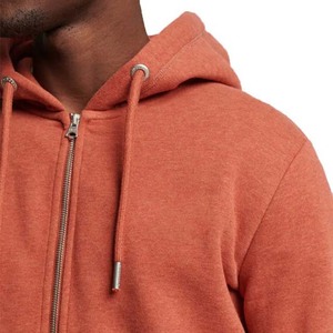 Sweats à capuche zippés à manches longues vierges de haute qualité pour hommes, couleur unie, 100% coton avec poches basiques - Product Image 2