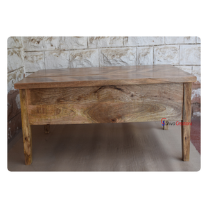 Mesa de centro de madera de mango de alta calidad de lujo con almacenamiento, muebles interiores modernos para cocina o parque - Product Image 1