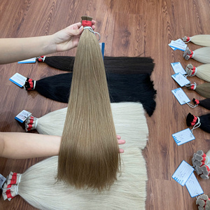 Extensions de cheveux humains vierges vietnamiens de haute qualité, 30 pouces, non traités, naturellement lisses, super double drawn, en vrac, toutes couleurs - Product Image 6