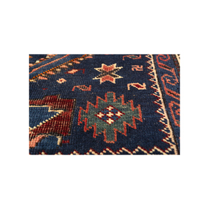 Alfombra de Lana Azul Kiaan Anudada a Mano con Patrón Geométrico, Alfombra Grande para el Hogar, Sala de Estar, Pasillo, Decoración, 9x12, Paem-1412 - Product Image 3