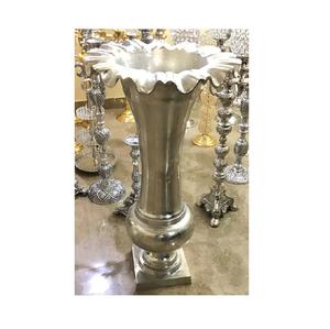 Florero de Metal chapado en plata con Base cuadrada, centro de mesa de diseño moderno para boda, macetas de flores de lujo para el hogar y la Oficina - Product Image 4