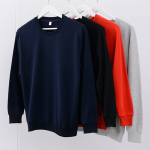 Sudaderas de entrenamiento de felpa francesa en blanco con logotipo personalizado, sudaderas de cuello redondo de algodón para hombres, sudaderas informales en blanco - Product Image 1