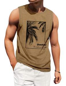 Poids lourd O cou blanc Polyester personnalisé plaine poids lourd débardeur luxe impression personnalisée logo O cou blanc haut surdimensionné hommes - Product Image 5