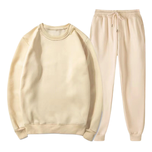 OEM al por mayor de los hombres 100% de algodón de cuello redondo sudadera pantalón de alta calidad Casual de gran tamaño de punto de tejido personalizado conjuntos - Product Image 2