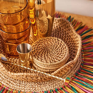 Bandeja Decorativa de Ratán Hecha a Mano, Diseño Elegante, Ligera y Duradera, Hecha en Vietnam, Precio al por Mayor - Product Image 4