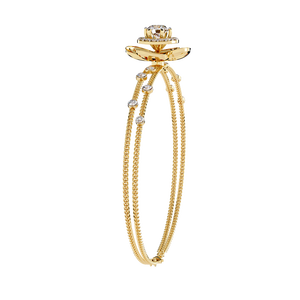 Magnifique bracelet et jonc en or 18 carats avec diamants de laboratoire, accessoire de bijouterie luxueux - Product Image 1