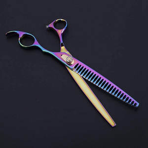 Ciseaux de toilettage pour animaux de compagnie de luxe OEM personnalisés de haute qualité, ciseaux à effiler de 8 pouces en acier inoxydable, qualité professionnelle - Product Image 6