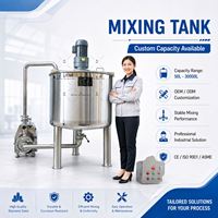 Réservoir de mélange chimique en acier inoxydable SS316 de 500 L pour le chauffage et le refroidissement des jus