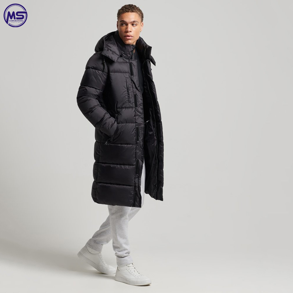 Winter Wear With OEM Soft Best Quality Top Hot Sale Low Price Reflective Design Long Puffer Jacket Men · image 3