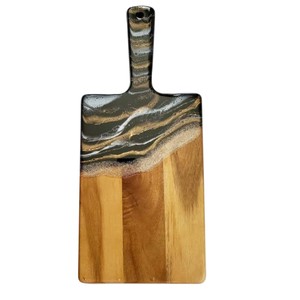 Tabla de cortar de madera de acacia ecológica, tabla de cortar duradera de uso diario para cocina, tabla de cortar para ensalada de pescado y verduras - Product Image 6