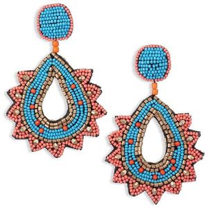 Pendientes llamativos con bordado a mano Idea de regalo - Product Image 1