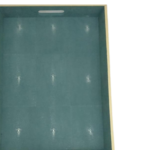 Plateau de service décoratif personnalisé DPC en imitation peau de requin turquoise, décoration de table basse, modèle 013 - Product Image 5