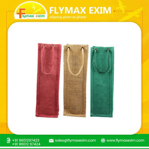Bolsa de transporte de botellas de vino de yute elegante promocional al mejor precio, elegante bolsa de regalo ecológica para vino - Product Image 3