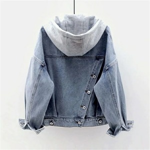 Veste en jean personnalisée respirante de qualité supérieure Premium 100% veste en jean à capuche en coton nouveau design élégant veste pour femme - Product Image 1