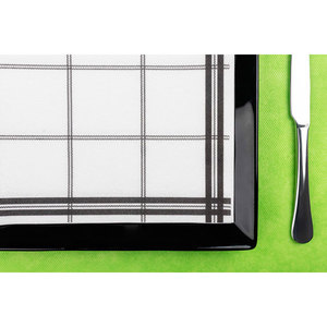 Serviettes imprimées Lyon noires 40x40cm, tissu doux et absorbant, B2B - Product Image 2